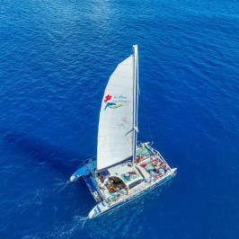 a boat floating on a body of water