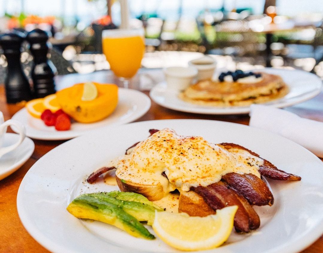 a table topped with plates of food on a plate