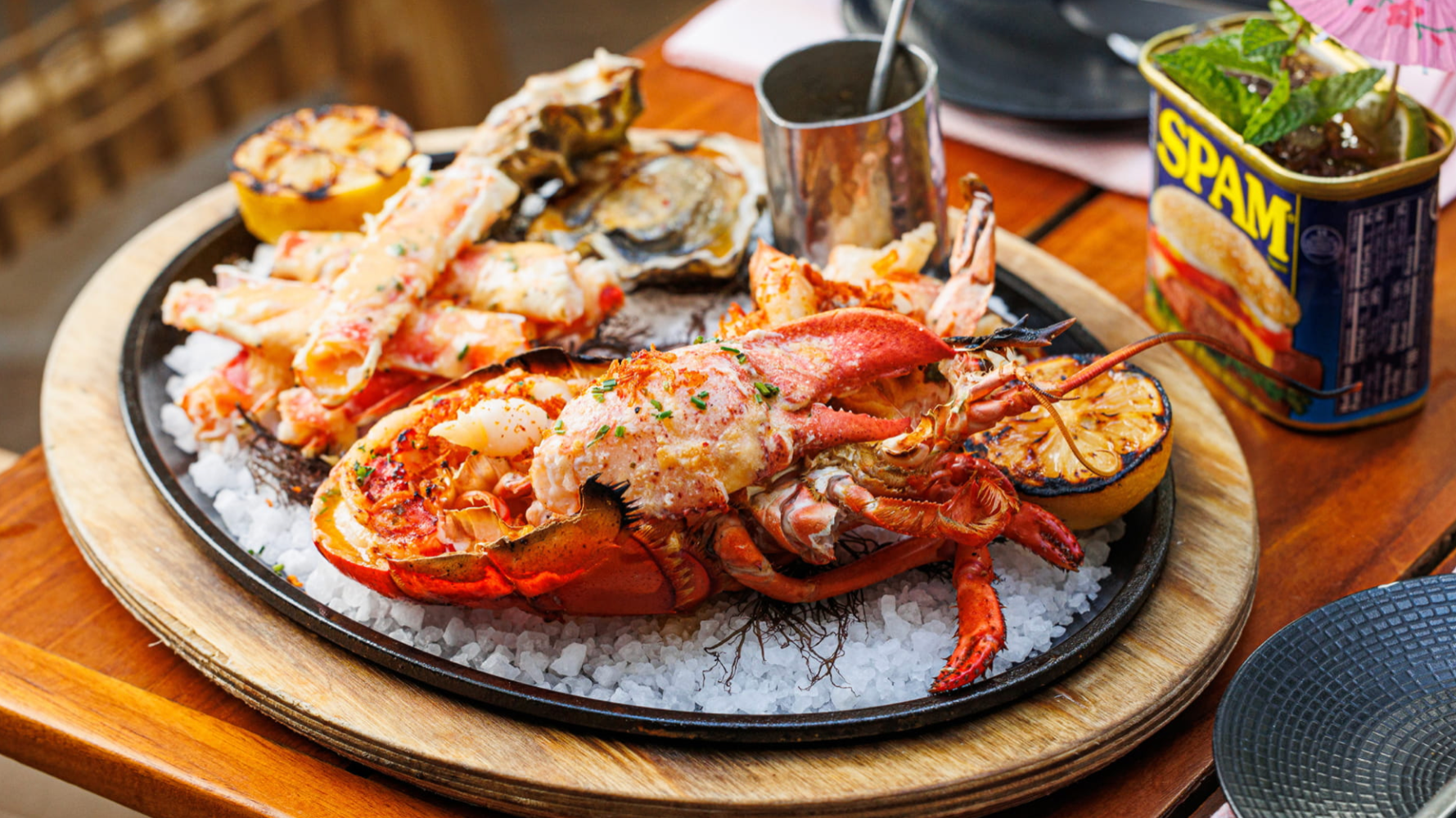 a plate of food on a table